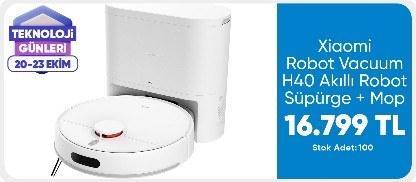 Xiaomi Robot Vacuum H40 Akıllı Robot Süpürge + Mop 10000PA (Xiaomi Türkiye Garantili)