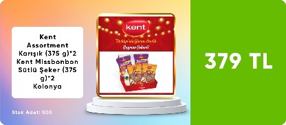 Kent Assortment & Missbonbon Sütlü Bayram Şekeri 2'li + Kolonya Hediyeli - 399 TL!
