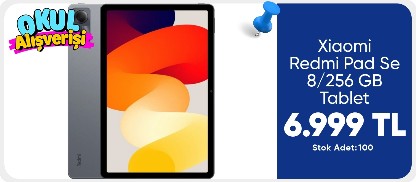 Xiaomi Redmi Pad Se 8/256 GB Tablet (Xiaomi Türkiye Garantili)