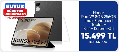 Honor Pad V9 8GB 256GB Imax Enhanced + Kılıf + Kalem