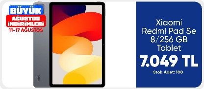 Xiaomi Redmi Pad Se 8/256 GB Tablet (Xiaomi Türkiye Garantili)