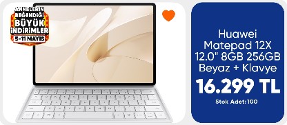 Huawei Matepad 12X 12.0" 8GB 256GB Beyaz + Klavye