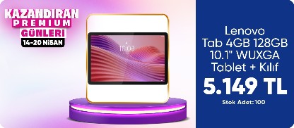 Lenovo Tab M10 4gb 128GB 10.1" Tablet ZAEH0039TR
