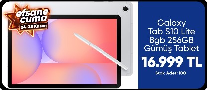 Samsung Galaxy Tab S10 Lite 8gb 256GB Gümüş Tablet