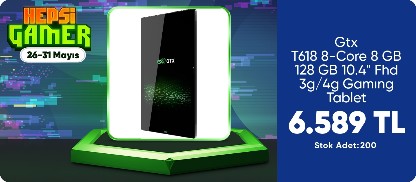 Gtx Jaculus Spreadtrum T618 8-Core 8 GB 128 GB 10.4" Fhd 3g/4g Gamıng Tablet
