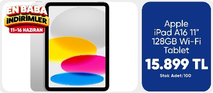 Apple iPad A16 11" 128GB Wi-Fi Tablet Gümüş MD3Y4TU/A
