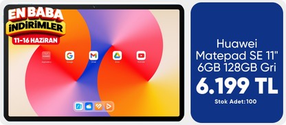 Huawei Matepad SE 11" 6GB 128GB Gri