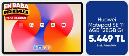 Huawei Matepad SE 11" 6GB 128GB Gri