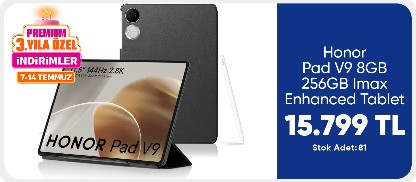 Honor Pad V9 8GB 256GB Imax Enhanced + Kılıf + Kalem