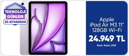 Apple iPad Air M3 11" 128GB Wi-Fi Mor MCA04TU/A