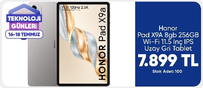 Honor Pad X9A 8gb 256GB Wi-Fi 11.5 Inç IPS Uzay Gri Tablet