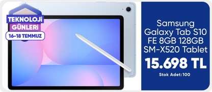 Samsung Galaxy Tab S10 FE 8GB 128GB SM-X520 (Samsung Türkiye Garantili)
