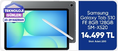 Samsung Galaxy Tab S10 FE 8GB 128GB SM-X520 (Samsung Türkiye Garantili)