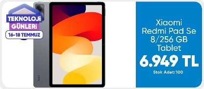 Xiaomi Redmi Pad Se 8/256 GB Tablet (Xiaomi Türkiye Garantili)