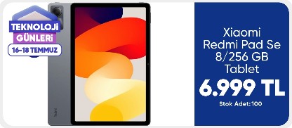 Xiaomi Redmi Pad Se 8/256 GB Tablet (Xiaomi Türkiye Garantili)