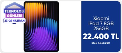 Xiaomi Pad 7 8GB 256GB (Xiaomi Türkiye Garantili)