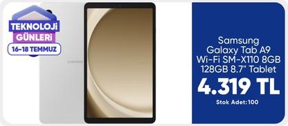 Samsung Galaxy Tab A9 Wi-Fi SM-X110 8GB 128GB 8.7" Tablet Mystic Silver