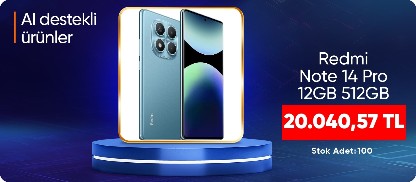 Redmi Note 14 Pro 12GB 512GB (Xiaomi Türkiye Garantili)