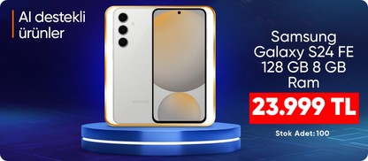 Samsung Galaxy S24 Fe 128 GB 8 GB Ram (Samsung Türkiye Garantili) Gri