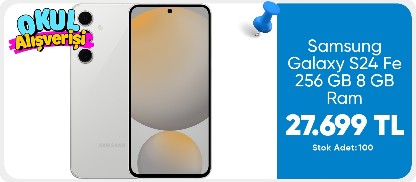 Samsung Galaxy S24 Fe 256 GB 8 GB Ram (Samsung Türkiye Garantili) Gri