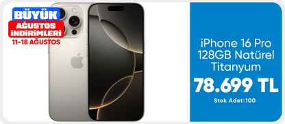 iPhone 16 Pro 128GB Natürel Titanyum
