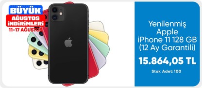 Yenilenmiş Apple iPhone 11 128 GB (12 Ay Garantili) - A Grade