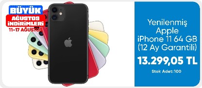 Yenilenmiş Apple iPhone 11 64 GB (12 Ay Garantili) - A Grade
