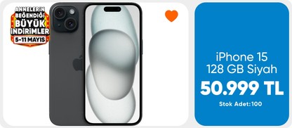 iPhone 15 128 GB siyah