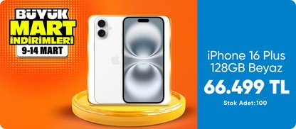iPhone 16 Plus 128GB Beyaz