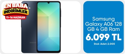 Samsung Galaxy A06 128 GB 4 GB Ram (Samsung Türkiye Garantili) Siyah