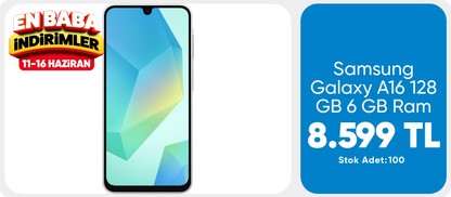 Samsung Galaxy A16 128 GB 6 GB Ram (Samsung Türkiye Garantili) Gri
