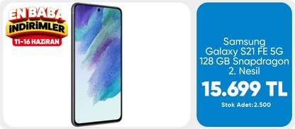 Samsung Galaxy S21 FE 5G 128 GB Snapdragon 2. Nesil (Samsung Türkiye Garantili) Gri