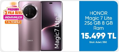 HONOR Magic 7 Lite 256 GB 8 GB Ram (Honor Türkiye Garantili) Mor