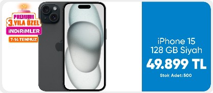iPhone 15 128 GB siyah