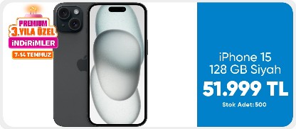 iPhone 15 128 GB siyah