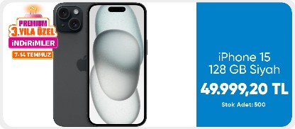 iPhone 15 128 GB siyah