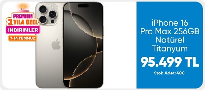 iPhone 16 Pro Max 256GB Natürel Titanyum