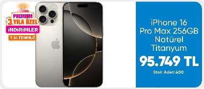 iPhone 16 Pro Max 256GB Natürel Titanyum
