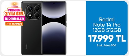 Redmi Note 14 Pro 12GB 512GB (Xiaomi Türkiye Garantili)