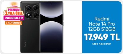 Redmi Note 14 Pro 12GB 512GB (Xiaomi Türkiye Garantili)