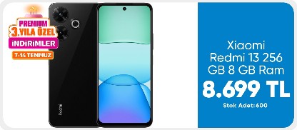 Xiaomi Redmi 13 256 GB 8 GB Ram (Xiaomi Türkiye Garantili) Siyah