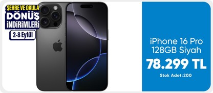 iPhone 16 Pro 128GB Siyah