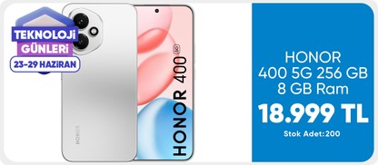 HONOR 400 5G 256 GB 8 GB Ram (Honor Türkiye Garantili) Ay Grisi
