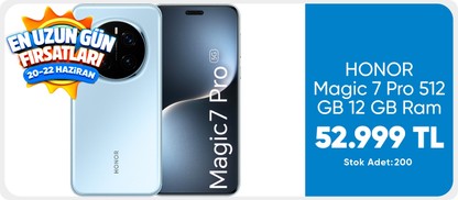 HONOR Magic 7 Pro 512 GB 12 GB Ram (Honor Türkiye Garantili) Mavi