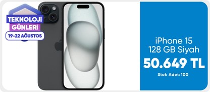 iPhone 15 128 GB siyah