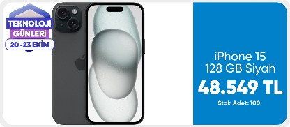 iPhone 15 128 GB siyah