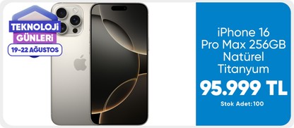 iPhone 16 Pro Max 256GB Natürel Titanyum