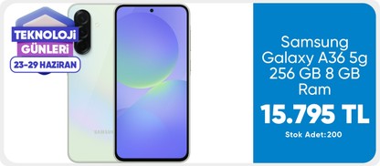 Samsung Galaxy A36 5g 256 GB 8 GB Ram (Samsung Türkiye Garantili) Açık Yeşil