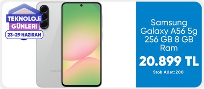 Samsung Galaxy A56 5g 256 GB 8 GB Ram (Samsung Türkiye Garantili) Gri