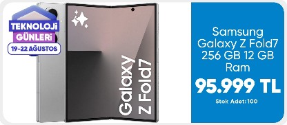 Samsung Galaxy Z Fold7 256 GB 12 GB Ram (Samsung Türkiye Garantili) GümüşB97